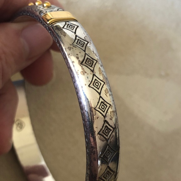 Brighton Two tone studded Bangle Bracelet - Picture 8 of 11